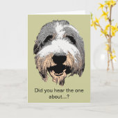 笑う犬がグリーティングカードを聞いたか? カード (黄色い花)