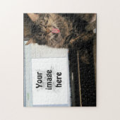 笑う猫のミームあなたのイメージはコンピュータ ジグソーパズル (縦)