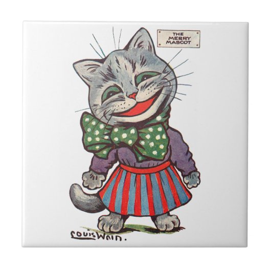 笑う猫、ルイWain タイル (正面)