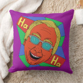 笑う男（アーティストセルフポートレート） クッション (ブランケット)