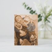 笑う祖父トロール ポストカード (スタンド正面)