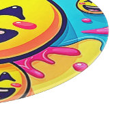 笑う絵文字スプラッシュパーティー カッティングボード (角)