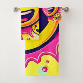 笑う絵文字スプラッシュパーティー バスタオルセット (インサイチュ)