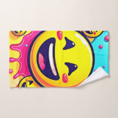 笑う絵文字スプラッシュパーティー バスタオルセット (ハンドタオル)