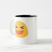 笑う絵文字 ツートーンマグカップ (正面左)