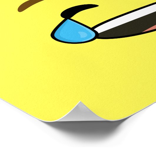 笑う絵文字 ポスター (角)