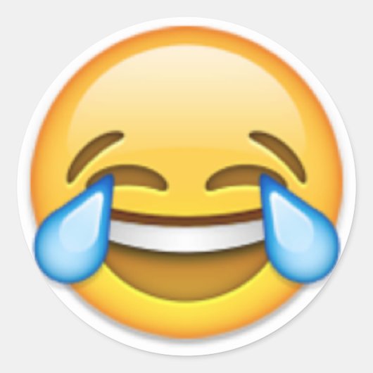 笑う絵文字 ラウンドシール (正面)