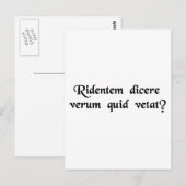 笑う者は本当の事を言うのを禁ずる ポストカード (正面/裏面)