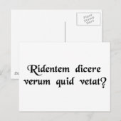 笑う者は本当の事を言うのを禁ずる ポストカード (正面/裏面)