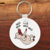 笑う豚キーチェーン – ストップ甲状腺狂気 キーホルダー (正面)