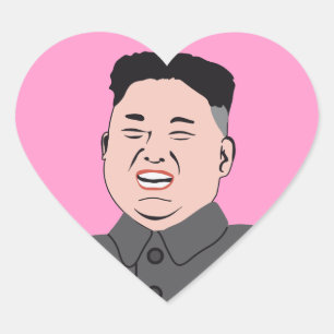 笑う金正恩 ハートシール