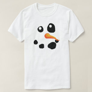 笑う霜の降りた雪だるま Tシャツ