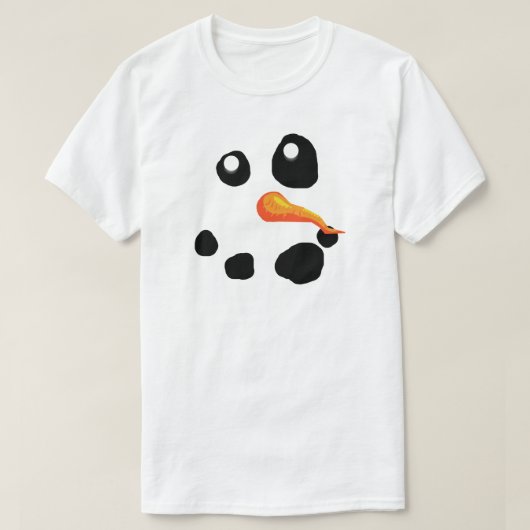笑う霜の降りた雪だるま Tシャツ (デザイン正面)