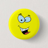 笑う顔 缶バッジ (正面)