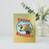 笑う馬からのハッピーバースデー ポストカード (スタンド正面)