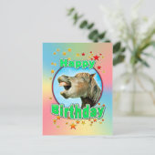 笑う馬からのハッピーバースデー ポストカード (スタンド正面)