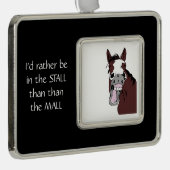 笑う馬のカスタマイズストールよりもモール引用文 シルバープレートフレームオーナメント (右)