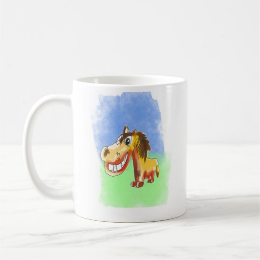 笑う馬 コーヒーマグカップ (左)