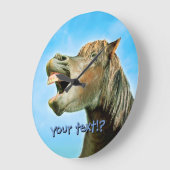笑う馬 ラージ壁時計 (傾斜)