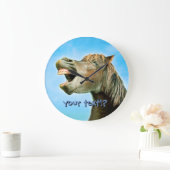 笑う馬 ラージ壁時計 (ホーム)