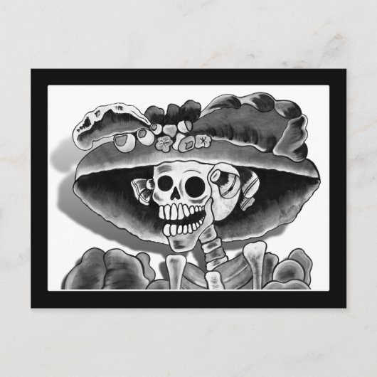 笑う骨格女性 ポストカード (正面)