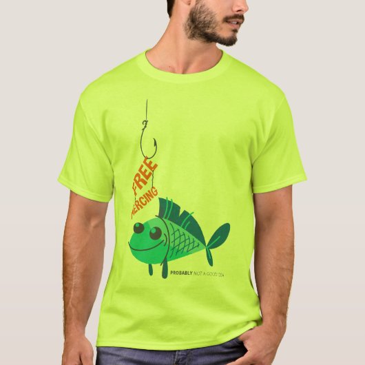 笑う魚 – フリーピアス Tシャツ (正面)