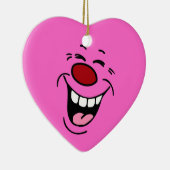 笑う:風船や花のためのハートオーナメント セラミックオーナメント (右)