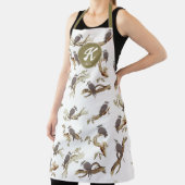 笑うKookaburraオーストラリアのユーカリプトゥスモノグラム エプロン (インサイチュ)