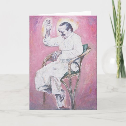 笑うMeherのババカード(空白のなメッセージ) カード (正面)