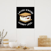 笑うSmore心配が少おもしろいないSmoreプンダークBG ポスター (キッチン)