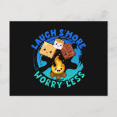 笑うSmore心配する少し可愛い子供たちキャンプ ポストカード (正面)