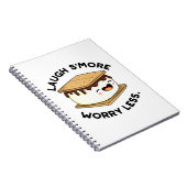 笑うSmore心配を減おもしろいらすSmore Pun ノートブック (右側)