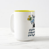 笑えるアラビア語バレンタインロマンスغزل عربي مضحك ツートーンマグカップ (正面左)