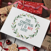 笑える家族のプロクラスティネーション（先延ばし）遅すぎるクリスマス シーズンカード