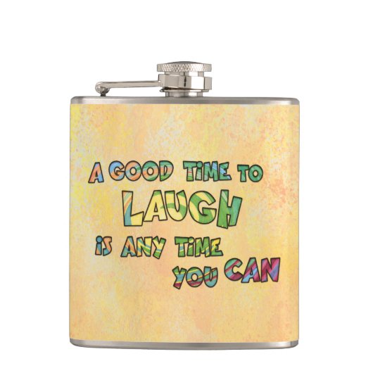 笑える良いTiME iS ANTiME YOu缶 フラスク (正面)