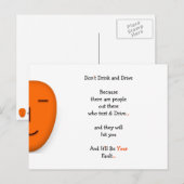 笑える 飲酒運転の名言 ユーモア 笑い まじで ポストカード (正面/裏面)