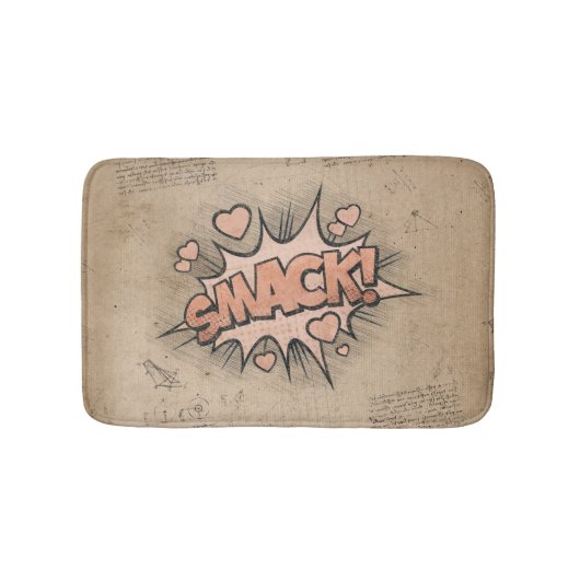 笑え!ヴィンテージ漫画ブックスチームパンクポップ・アートのアート バスマット (正面)