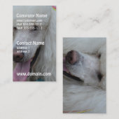 笑った白い標準プードル 名刺 (正面/裏面)