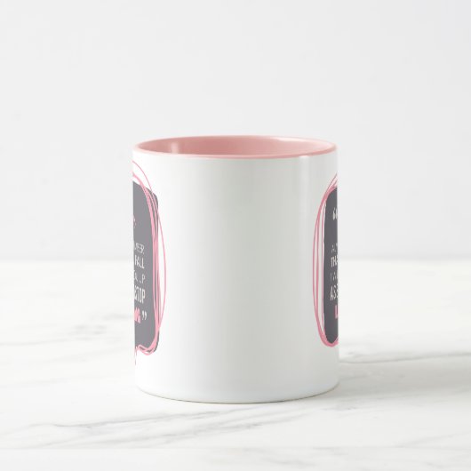 笑っている姉妹秋のおもしろいなコーヒー茶 マグカップ (中央)