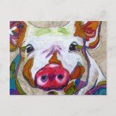 笑ってる豚ちゃん! ポストカード (正面)