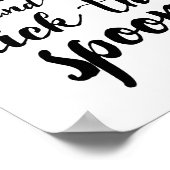 笑ってスプーンを舐める ポスター (角)