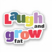 笑って太ったカラフルを育やる気を起こさせるてる シール (正面)