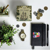 笑って太ったカラフルを育やる気を起こさせるてる シール