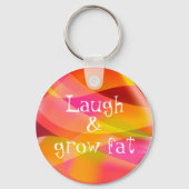 笑って太ったユーモアを育てることわざキーチェーン キーホルダー (正面)