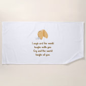 笑って泣く ビーチタオル (正面)