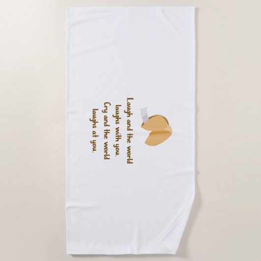 笑って泣く ビーチタオル (正面)