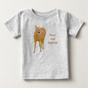 笑っストップてはいけない！おもしろい絵画の ベビーTシャツ