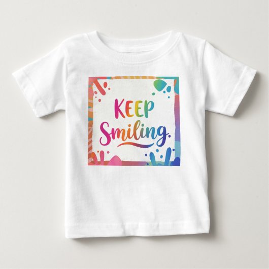 笑っ保て。 ベビーTシャツ (正面)