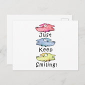 笑っ保て!歯カラフル魚 ポストカード (正面/裏面)