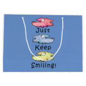 笑っ保て!歯カラフル魚 ラージペーパーバッグ (裏面)